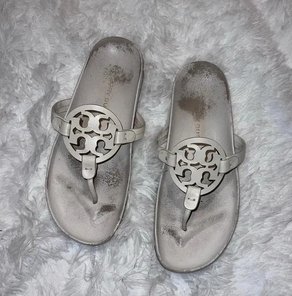 Tory Burch White Miller Cloud Sandal size Women’s 9.5 - Image 2