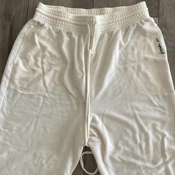 Cutest White Ivory Long Flowy Free People Lounge Pants - Image 2