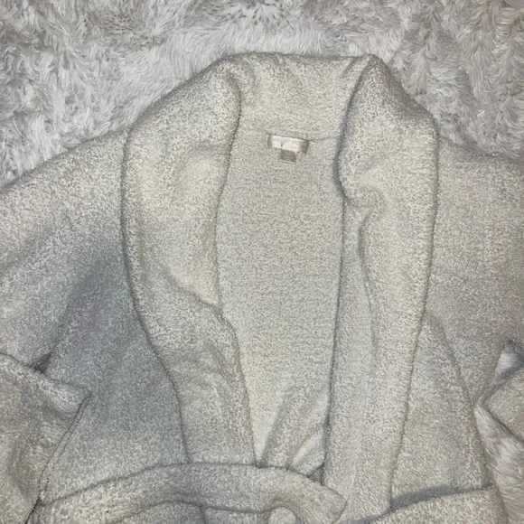 Barefoot Dreams Ivory / White Size 1 Chic Cozy Robe with Strap - Image 2