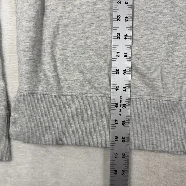 Vuori Womens Henley Pullover Sweatshirt Light Gray Organic Cotton VW296 Large - Image 6