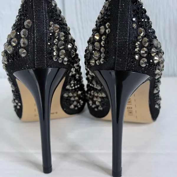 Gianni Bini Black Rhinestone Heels - Image 8