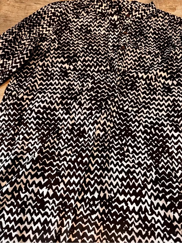 Gap Brown and White Patterned Button-Up Tunic/Blouse - Image 2