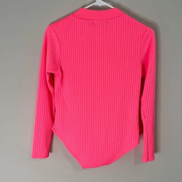 Neon Pink Bodysuit Size M - Image 2