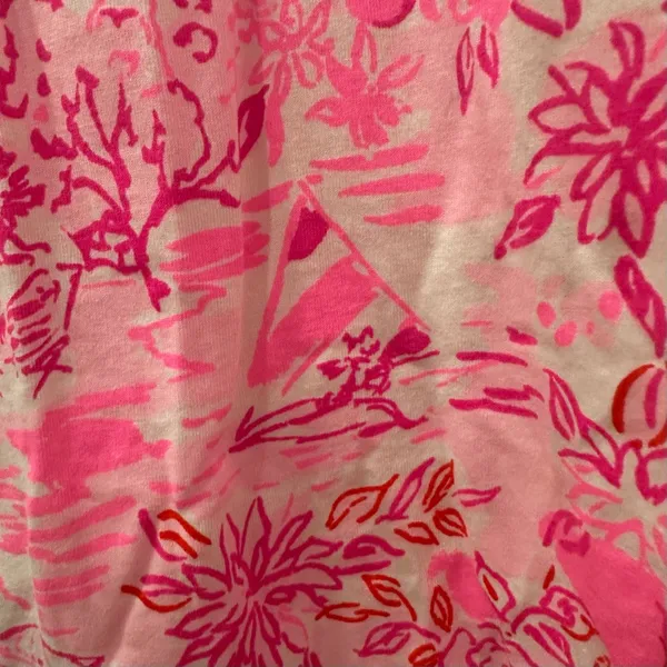 Lilly Pulitzer Newberri Tank Dress Peony Pink Seaside Scene Size Medium - Image 9