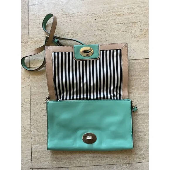 KATE SPADE New York Green Leather Crossbody Shoulder‎ Purse Bag - Image 3
