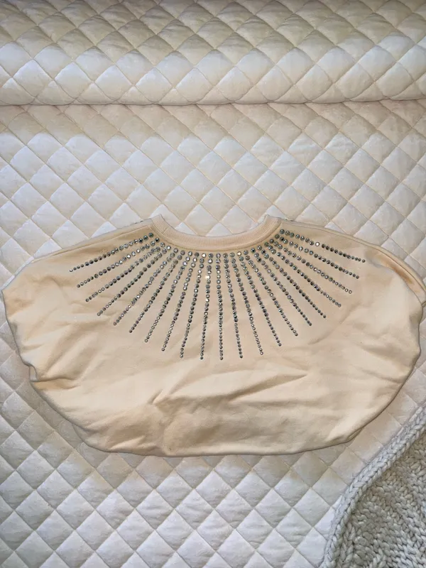 Queen Of Sparkles rhinestone crop top - Image 2