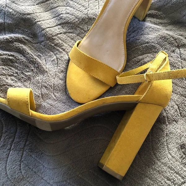 Merona • Block Heels • Mustard • Ankle Buckle • 10 - Image 5
