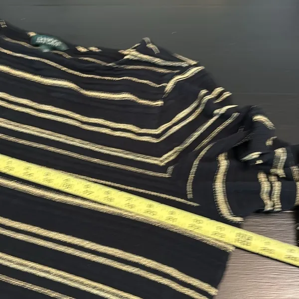 Lauren Ralph Lauren Striped Black and Gold‎ Top - Image 5