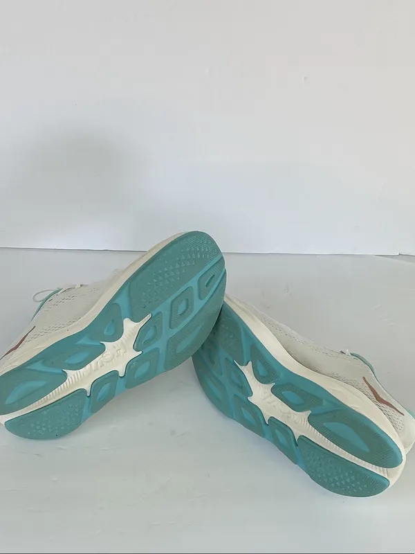 Hoka Rincon 4 White and Teal Women's Running Shoes - Image 6