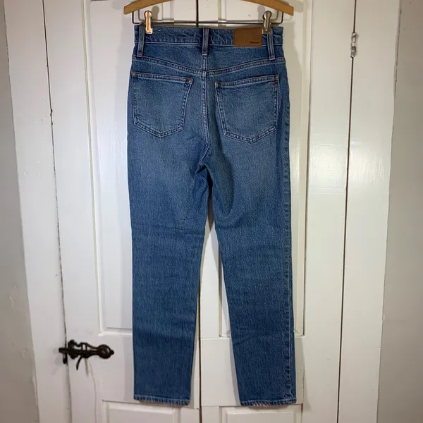 Madewell The‎ Perfect Vintage Jean High Rise Tapered Leg Medium Wash Denim Sz 24 - Image 2