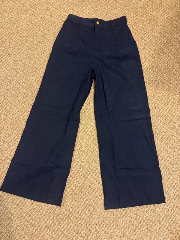 Wide Leg Pants Blue Size M - Image 2