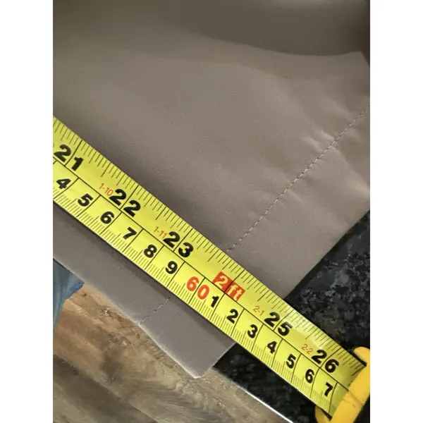 Wide Leg Tan Polyester Blend Dress Pants High Rise Pockets Size 2X XXL Pleats - Image 7