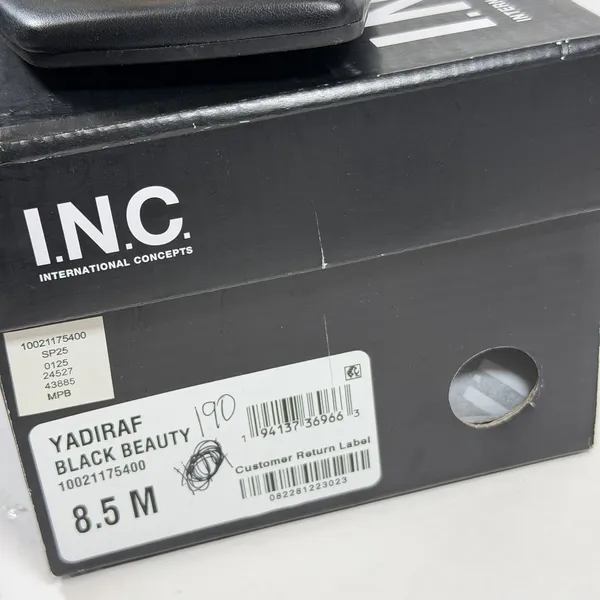 I.N.C. International Concepts Size-8.5M Flat Sandals‎ Yadiraf Black Gold - Image 3