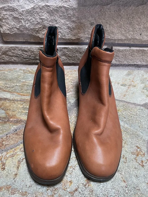 Rieker Chelsea Leather Ankle Boots in Brown Leather Black 39 8.5 - Image 4