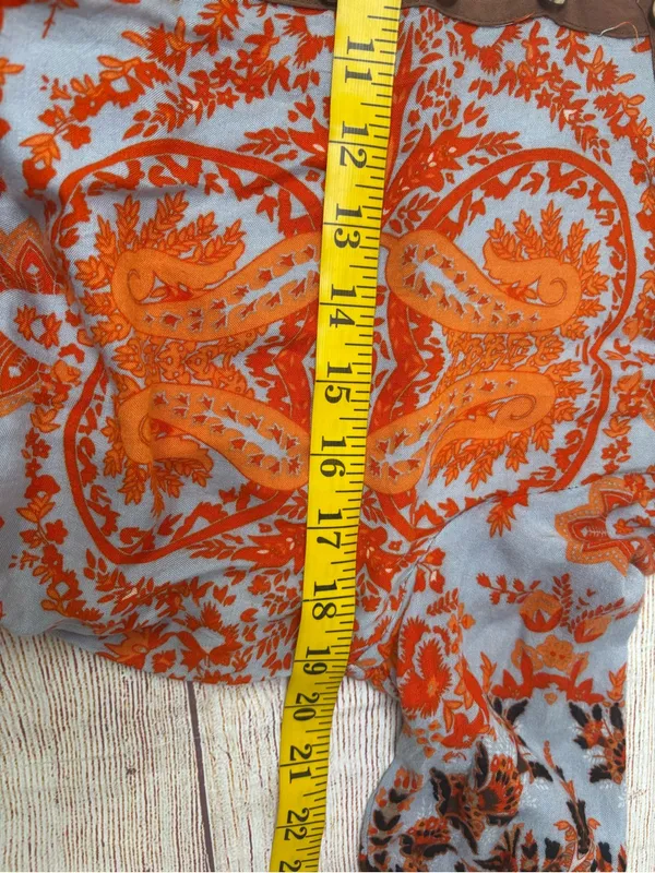 Miss Me Women's Sz L Boho Paisley Western Tunic Drawstring Waist Lined Top - Image 5