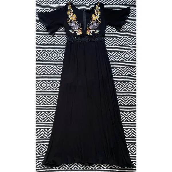 Lulu’s Puerto Vallarta Black Embroidered Maxi Dress - Image 11