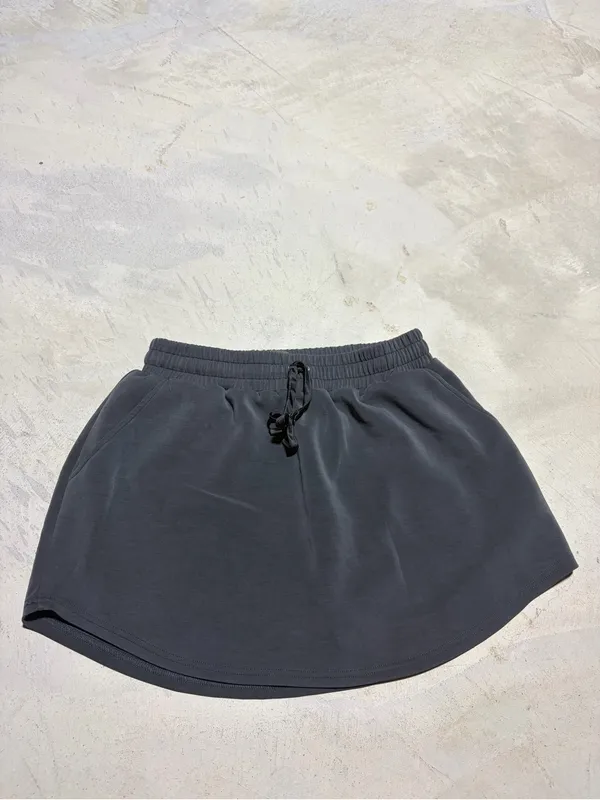As revival Everyday Casual Drawstring skort in Charcoal xl - Image 5