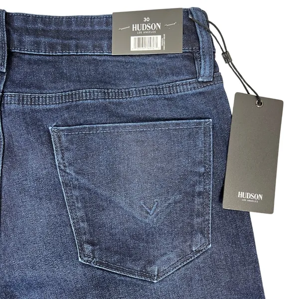 Hudson Straight Leg Jeans Sz 10 Dark Wash Stretch Denim Mid Rise Comfort NEW! - Image 12