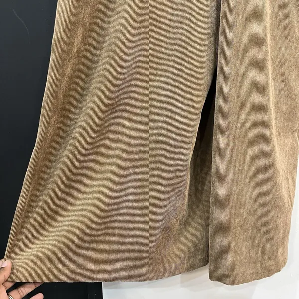 Flying Tomato Brown Corduroy Wide Leg Overalls Size Medium - Image 4