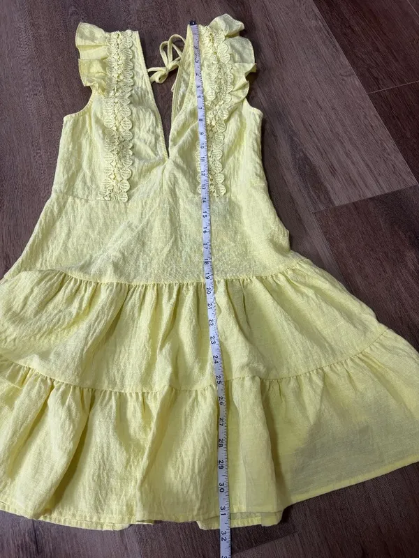 Double Crazy Yellow Mini Dress - Image 6