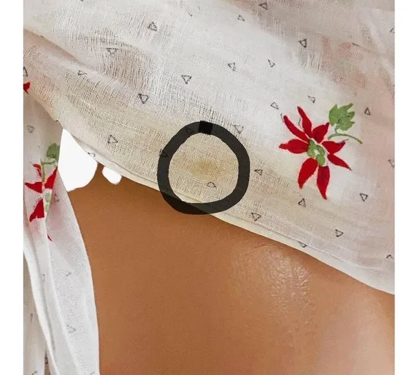 Vintage Christmas Kitschy Poinsettia Retro Holiday Apron with Pockets - Image 7