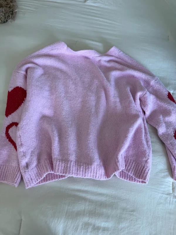 Pink heart cardigan - Image 5