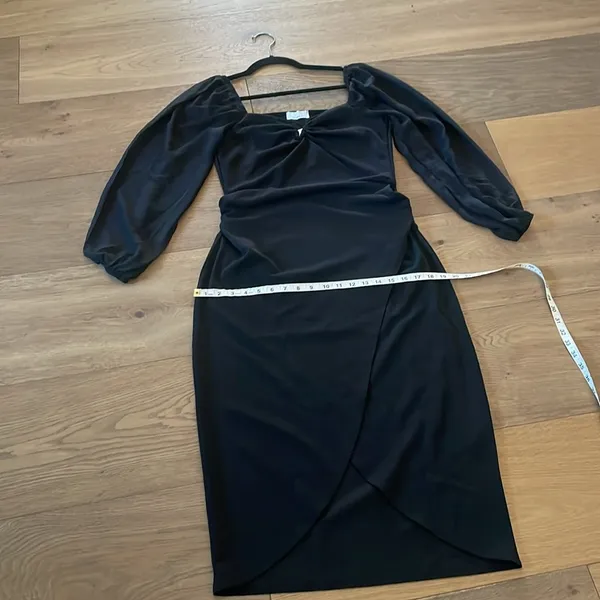 QUIZ Women's Chiffon Sleeve Scuba Crepe Midi Dress Size 8 US NWT - Image 15