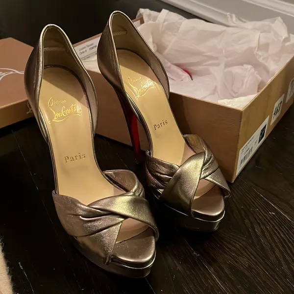 Christian Louboutin Volpi 150 Nappa silk 37 - Image 5