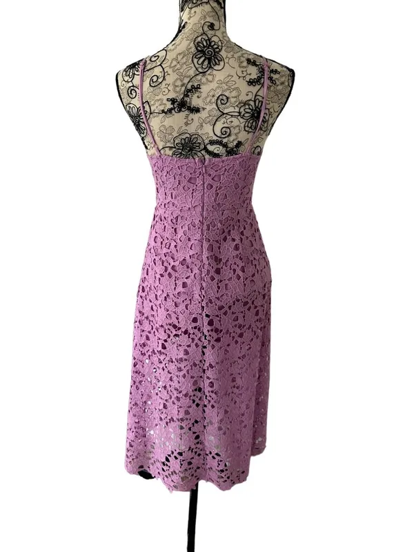 ASTR THE LABEL Purple Lace A Line Midi Dress Sz X Small - Image 6