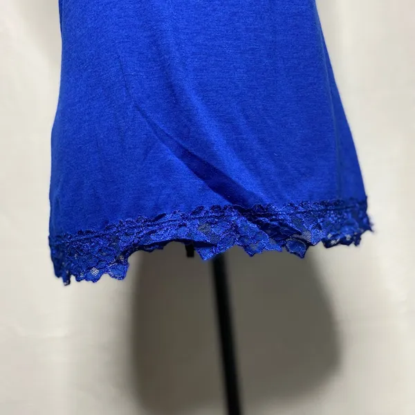 Maurice’s Elegant Blue Lace Trim Women's Top - Image 2