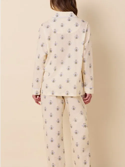 The Cat’s Pajamas Luxe Pima Queen Bee Honey Bee Pajama Set Size S - Image 5