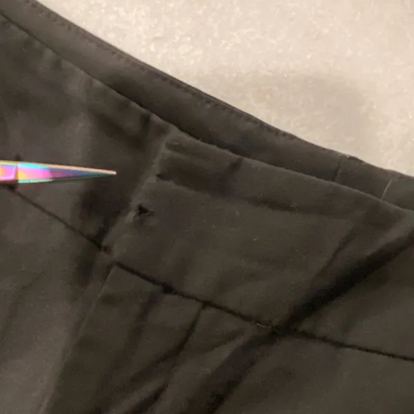Coldwater Creek Size 14P Soft Stretch Black Wide Leg Zip Up Trouser Pants - Image 8