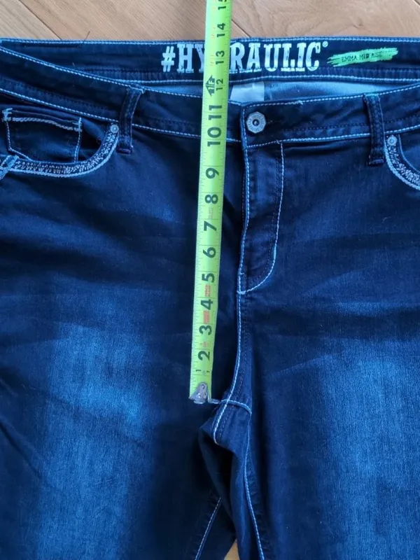 Hydraulic Emma Mid Rise Denim Stretch Dark Blue Jeans Womens Size 24W (41x31) - Image 10