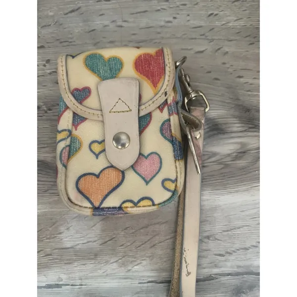 Dooney Bourke Vintage Mini Phone Pouch Flap Wristlet Wallet - Image 2