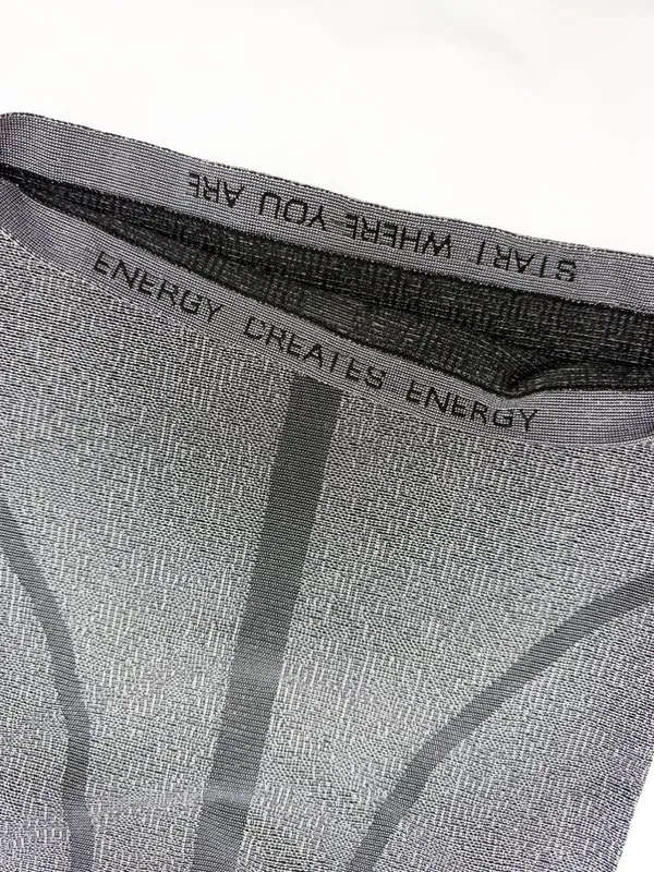 Lululemon Swiftly 2.0 Short Sleeve Top Hip Length Sparkle Silver Metallic Lurex - Image 9