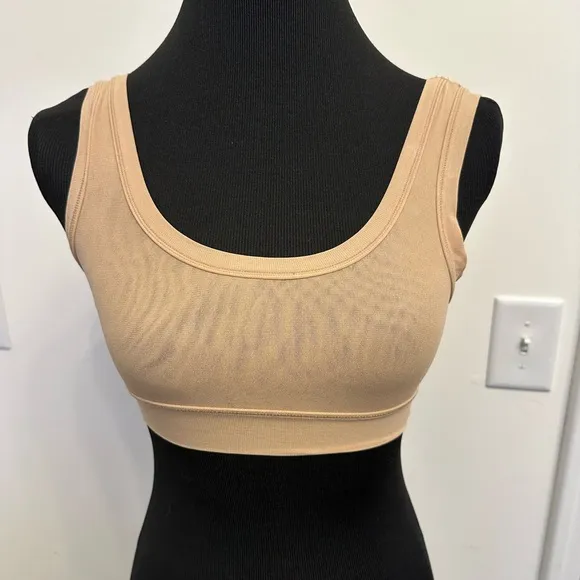 New ~ SKIMS ~ Women's Nude Wide Strap Summer Mesh Scoop Bralette Bra Small NEW - Image 2