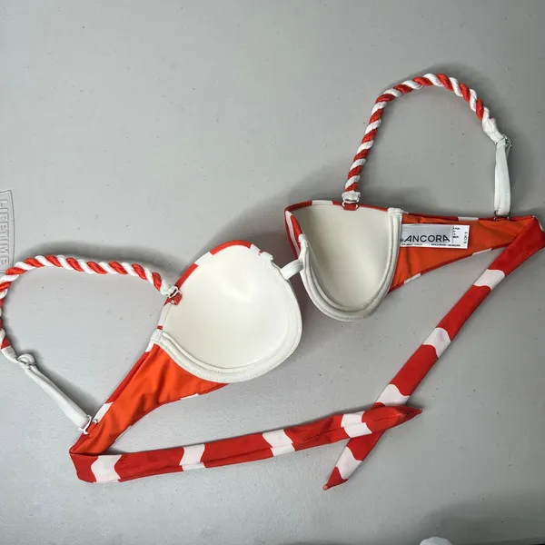 Ancora Bora Bikini Top Size Small Orange - Image 8