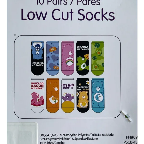 Care Bears Low Cut Socks 10 Pairs Womens Shoe Size 4-10 NEW Colorful Fun - Image 4