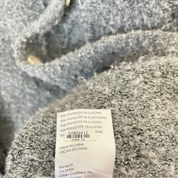 Anthropologie Knit Sweater Coat Shacket in Gray Size Medium Jacket - Image 6