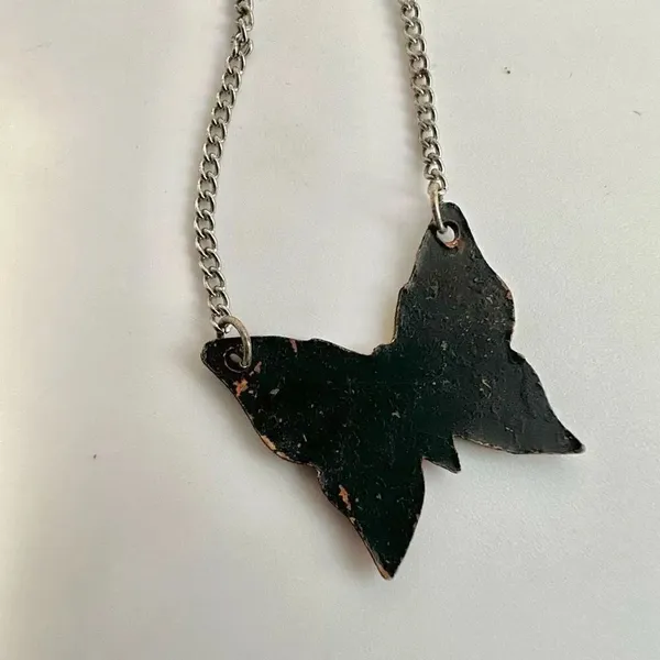 Rainbow butterfly pendant necklace - Image 5