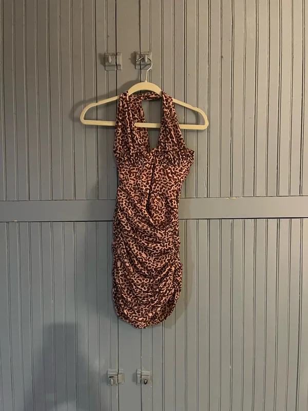 Clementine House of CB Dress Animal Print Cut-Out Mini - Image 2