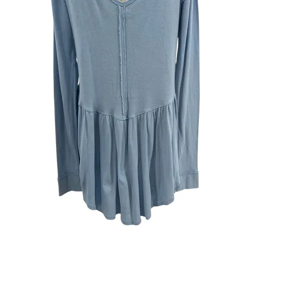 Free People We The Free Rose Petal Tee Shirt Long Sleeve‎ Blue Size Large - Image 11