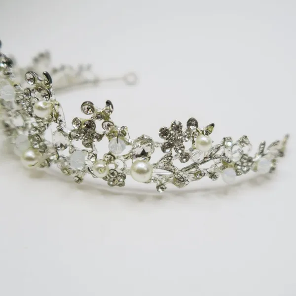 Wedding Tiara - Azazie Avenetian Rhinestone and Pearl Tiara - Image 5