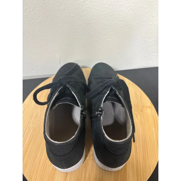 Dansko Onyx Women's 40 Black Leather Mid top Lace Up‎ Side Zip Sneakers - Image 7