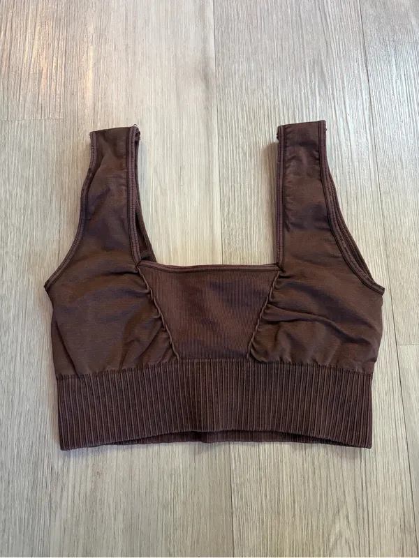 NEW Free People Movement Good Karma Square-neck Sports Bra XS/S - Image 3
