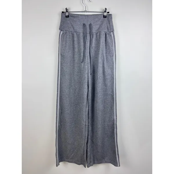 Halara Ribbed SoCinched High Waisted Tummy Control Drawstring Wide Leg Pant S Re - Image 12