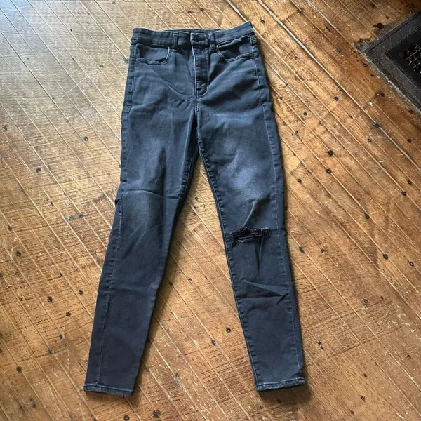 American Eagle black curvy hi-rise 6 basic jeggings - Image 2