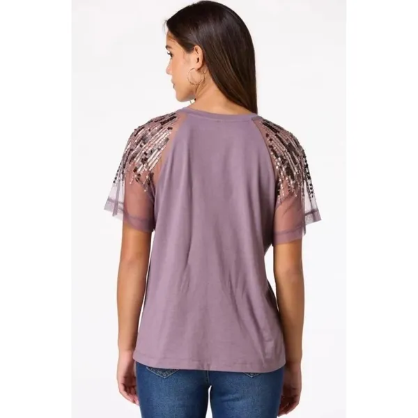 NWT Sequin Sleeve T - Image 2