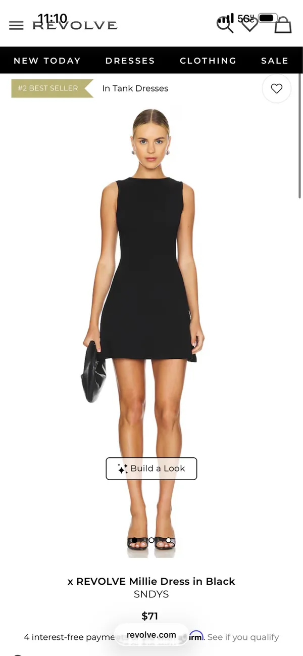 Black Revolve Mini Dress - Image 2