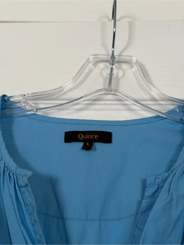 Quince Aqua Blue Long Maxi Dress Summer - Image 4